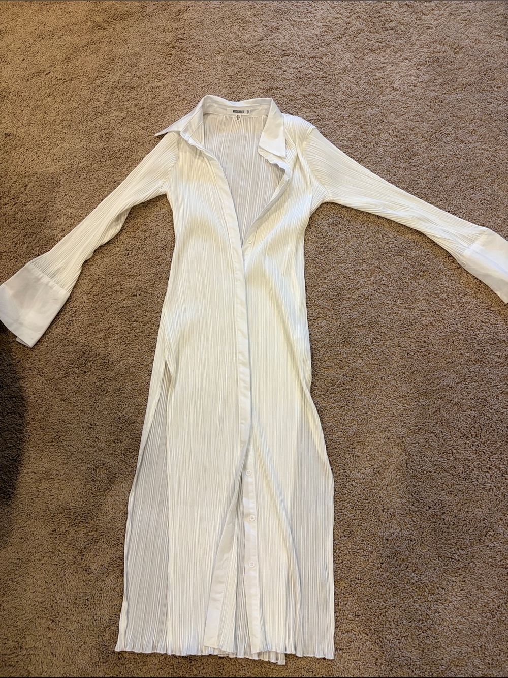 Women's Missguided Pleated Long Shirt Dress